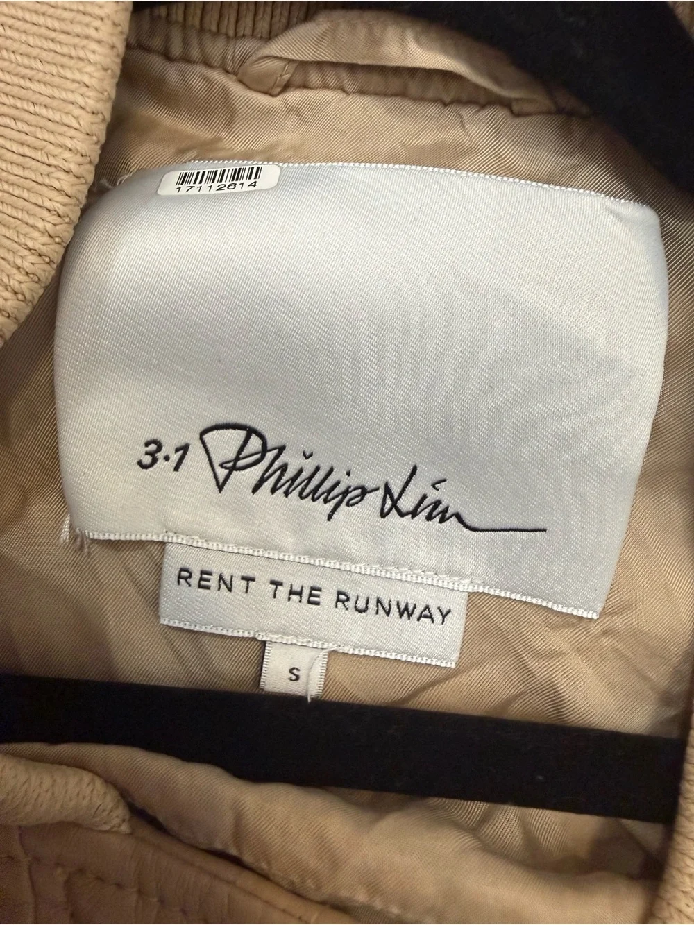 3.1 Phillip Lim Beige Leather Bomber Jacket Minimalist Quiet Luxury‎ Cropped